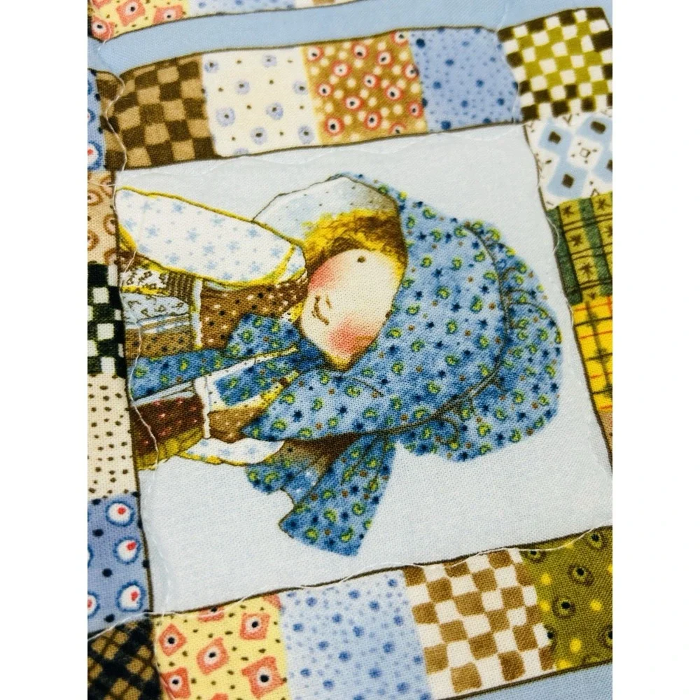 Handmade Quilt Holly Hobbie & Pillow Cases Lines Full Double 82 x 92